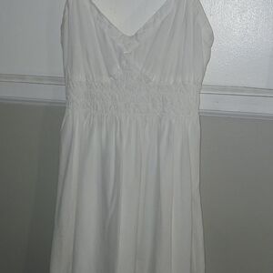 James Perse Ivory Gathered Top Spaghetti Strap Maxi Dress Beautiful
